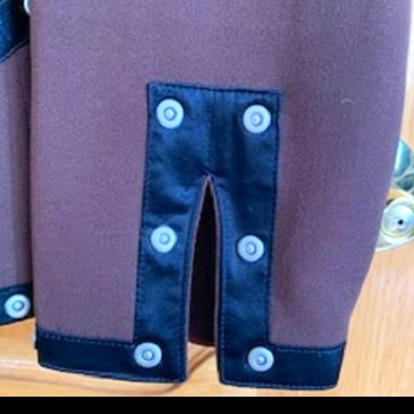 Victor Costa Occasion Black Lined Brown Jacket 1X - Picture 6 of 7